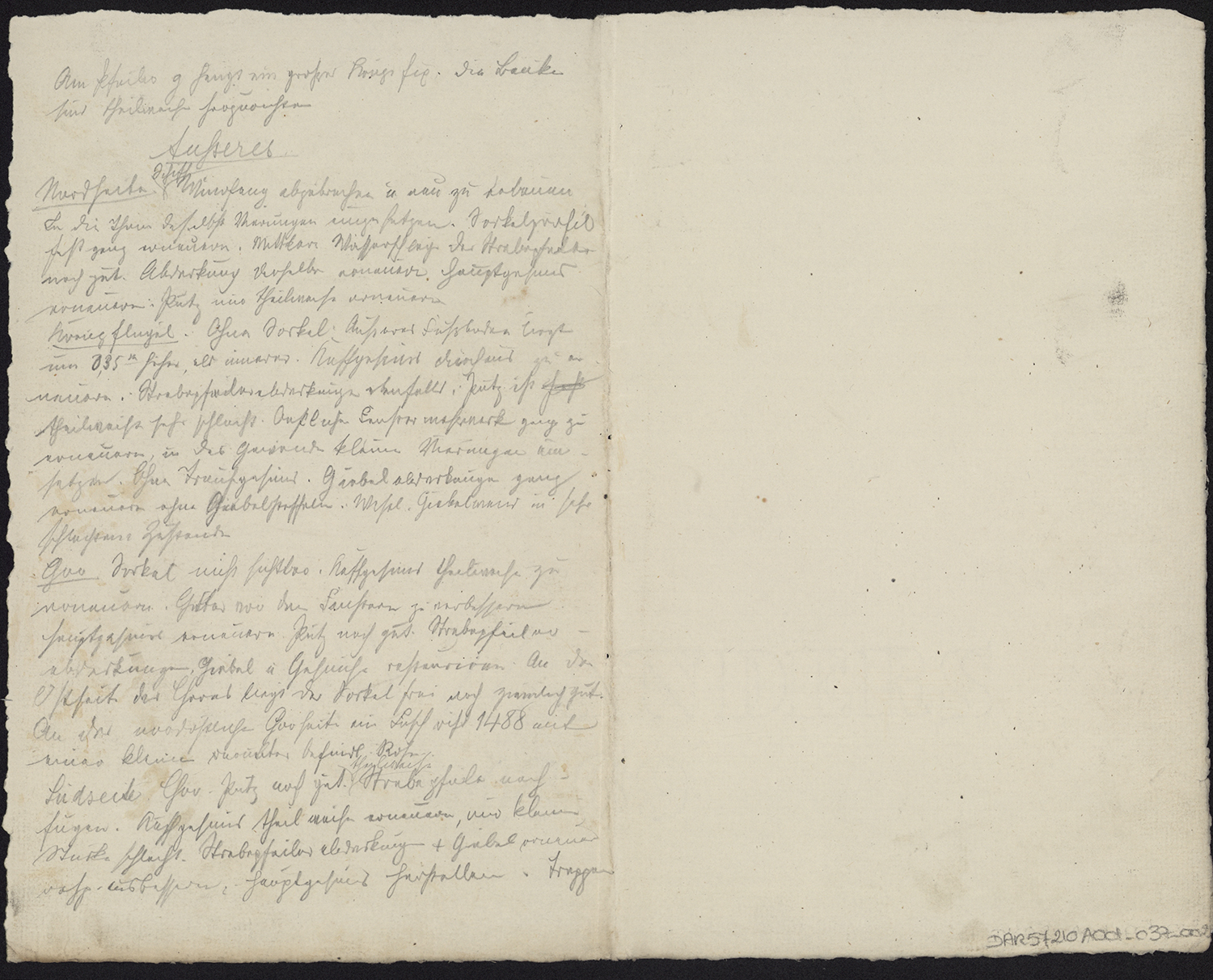 Note manuscrite décrivant l’édifice.