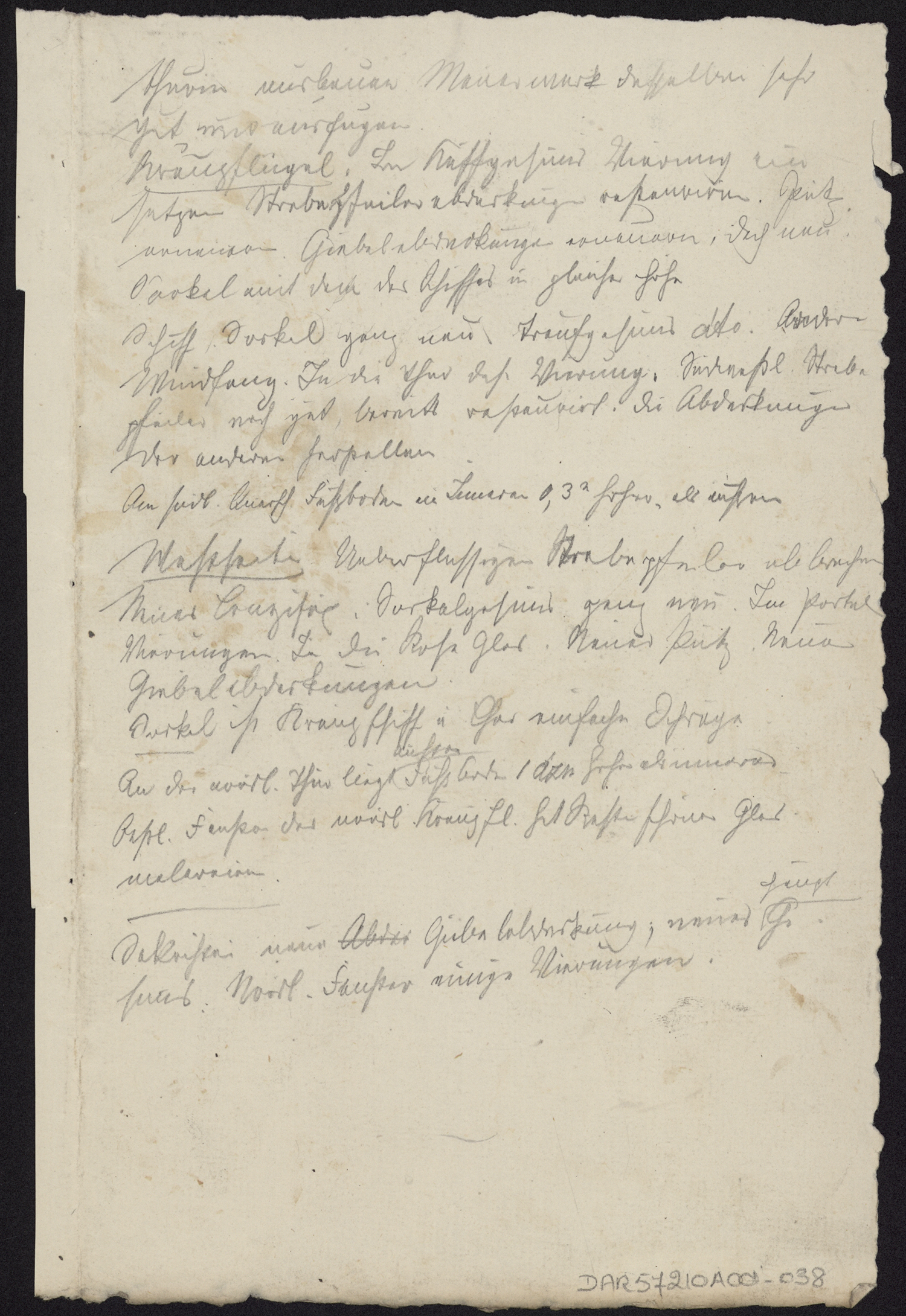 Note manuscrite décrivant l’édifice.