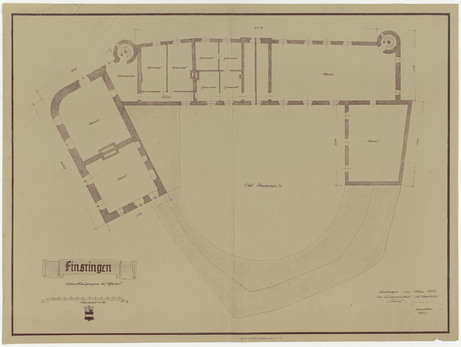 Plan de masse des combles.
