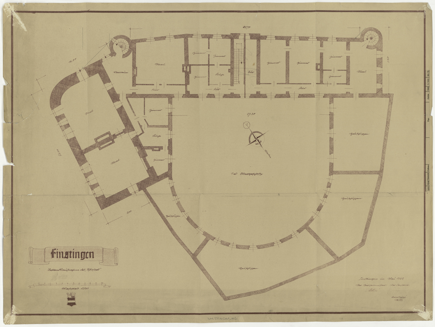 Plan de masse du premier étage. 