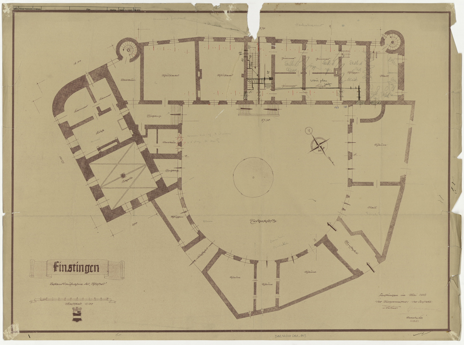 Plan de masse du rez-de-chaussée.