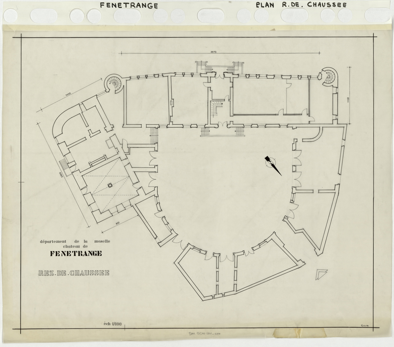 Plan de masse du rez-de-chaussée.