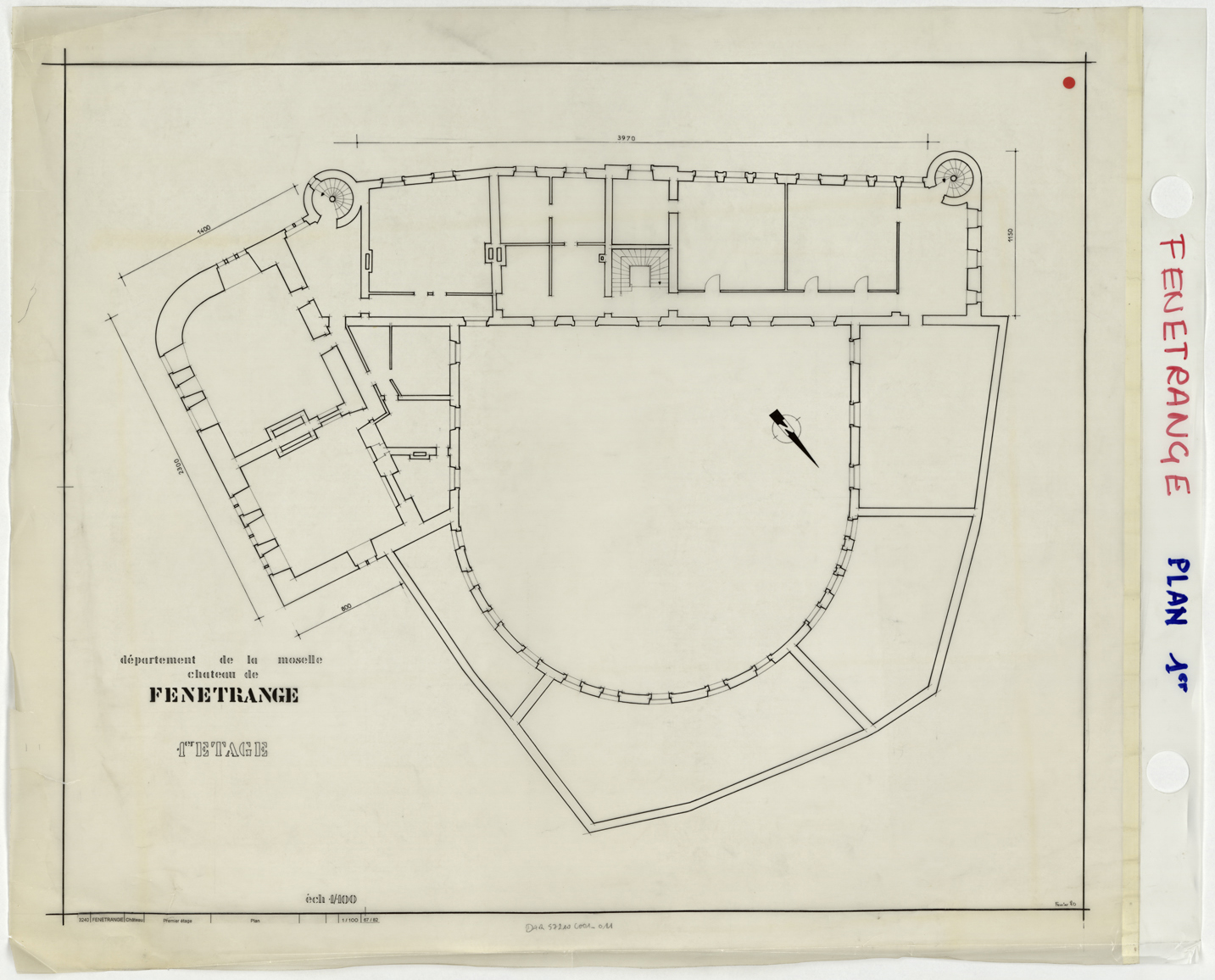 Plan de masse du premier étage. 