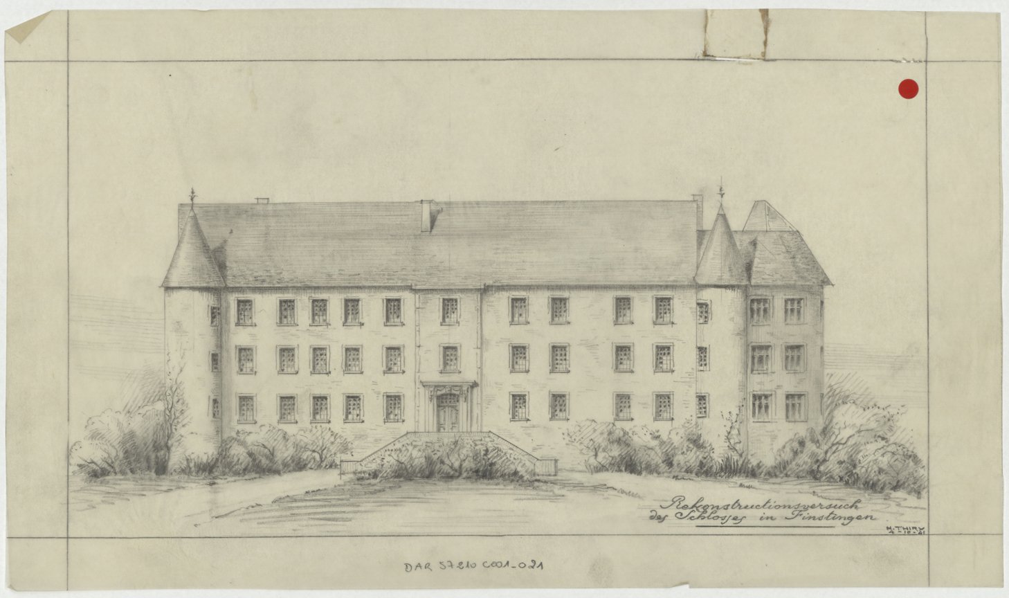 Elévation de la façade sud.