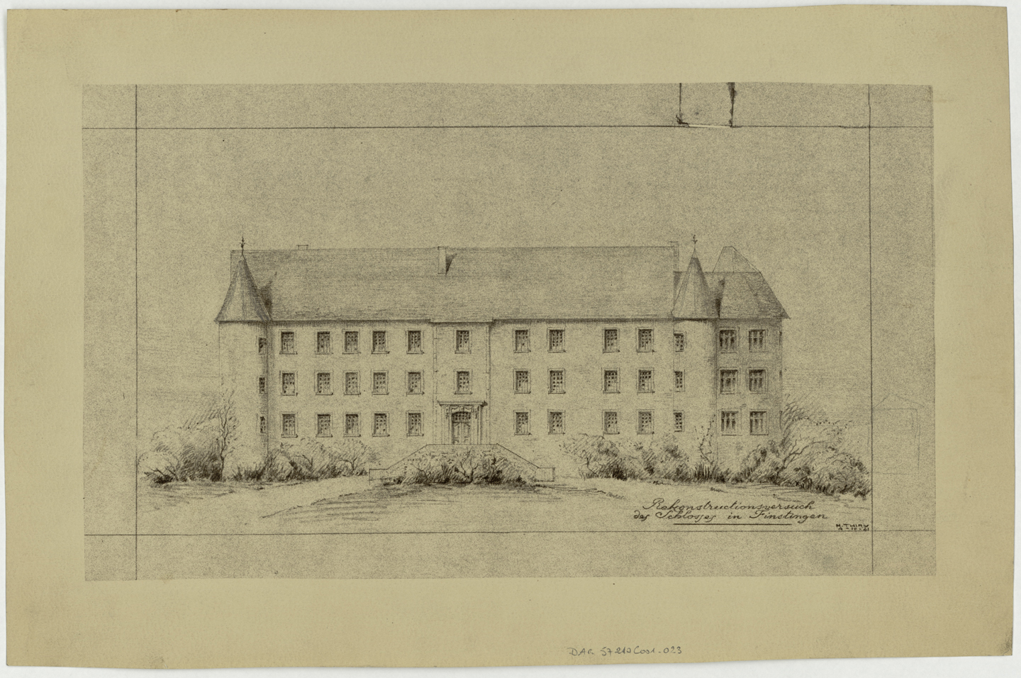 Elévation de la façade sud.