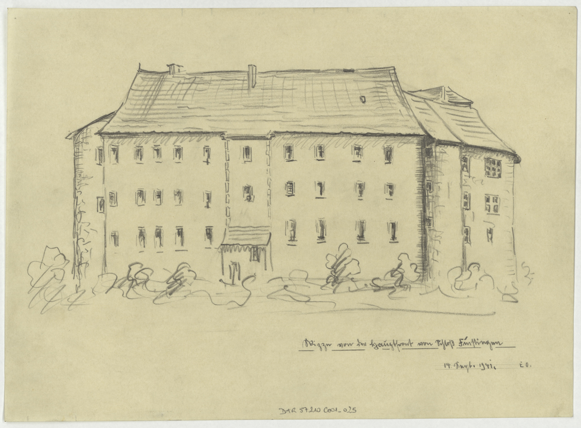 Elévation de la façade nord depuis la rue.