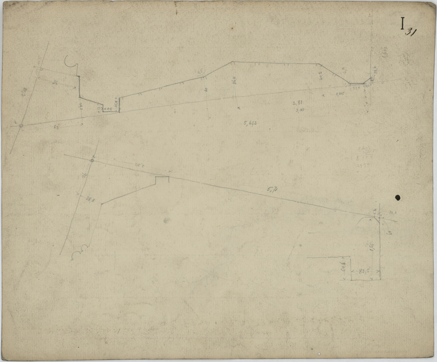 Portail de la Vierge, plans de l’ébrasement.