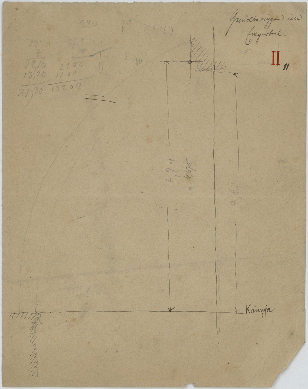 Portail de la Vierge, croquis d’architecture.