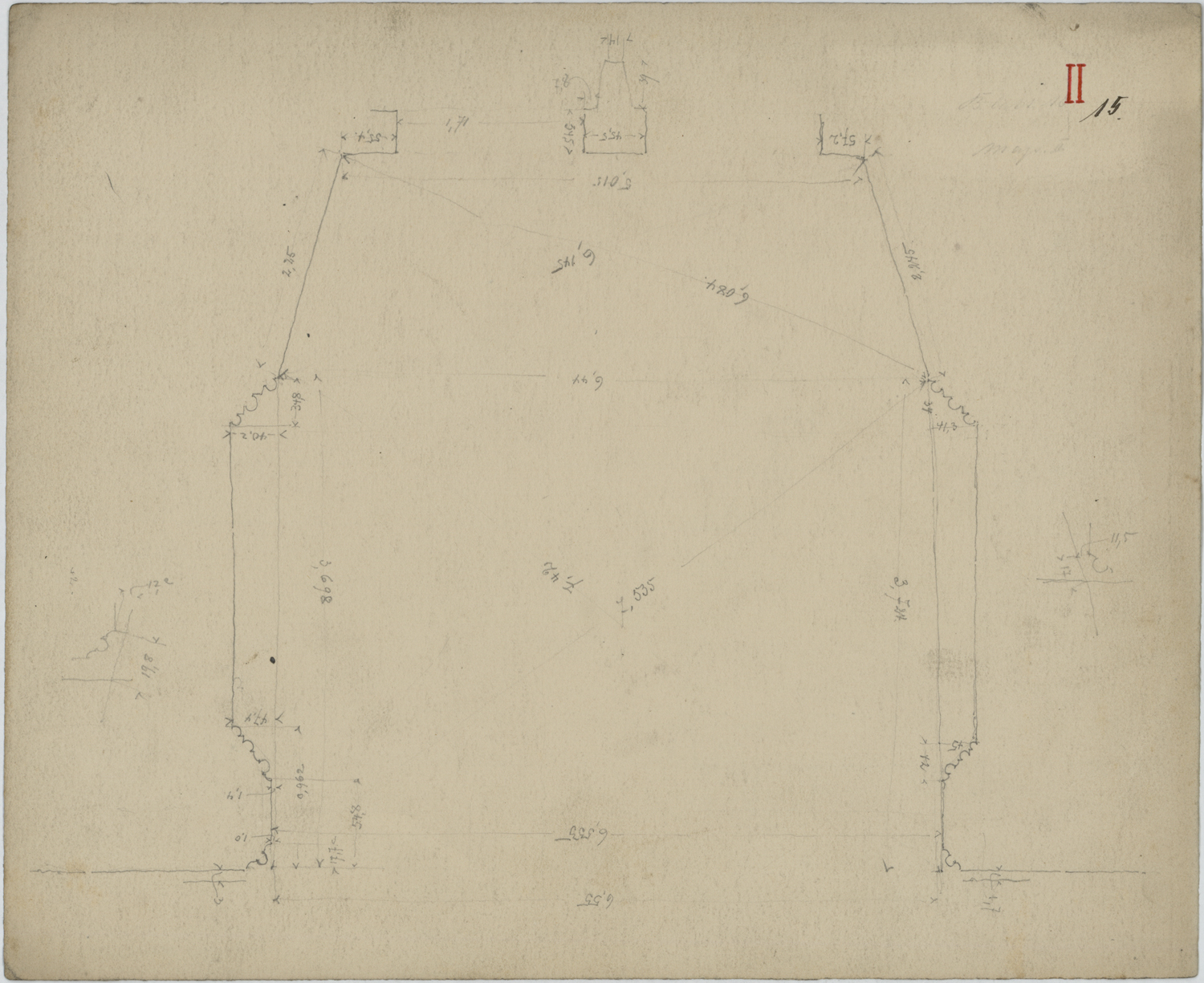 Portail de la Vierge, plan.