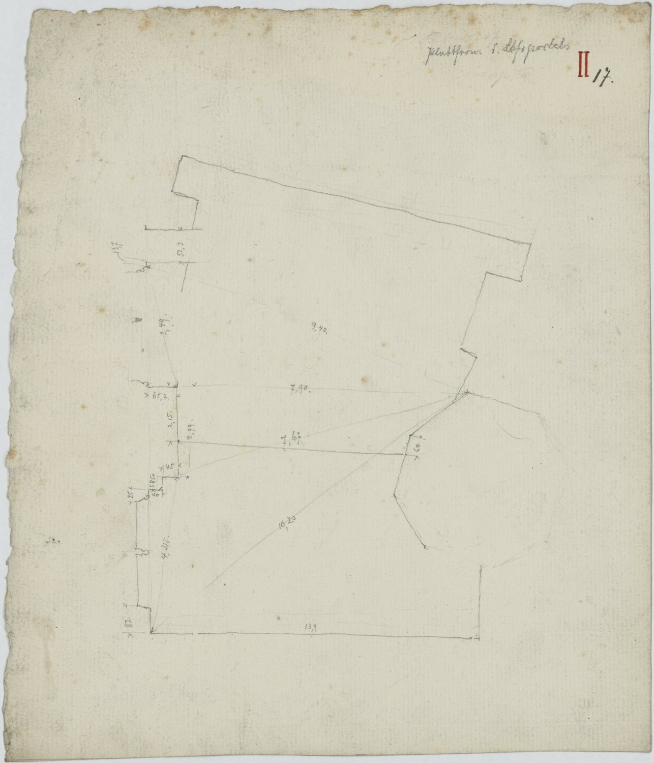 Portail de la Vierge, plan.