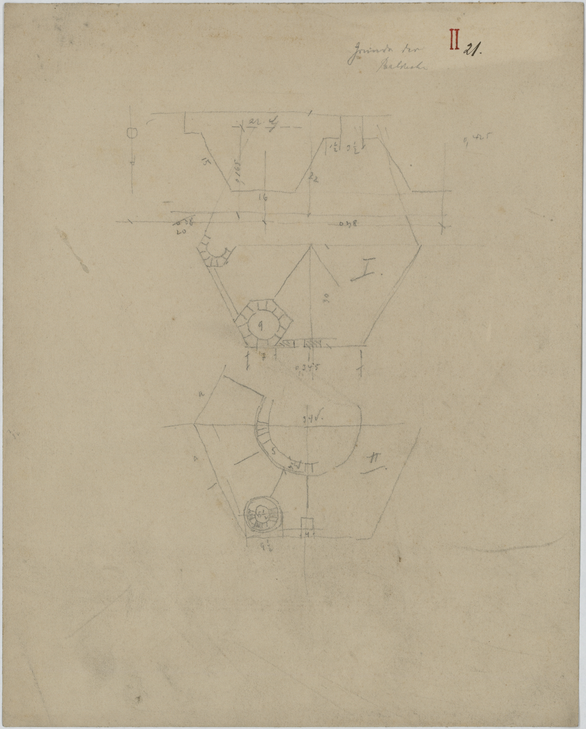 Portail de la Vierge, plans.