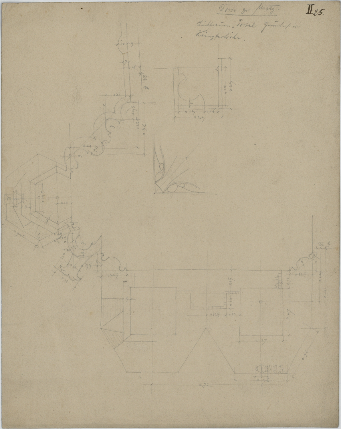 Portail de la Vierge, section.