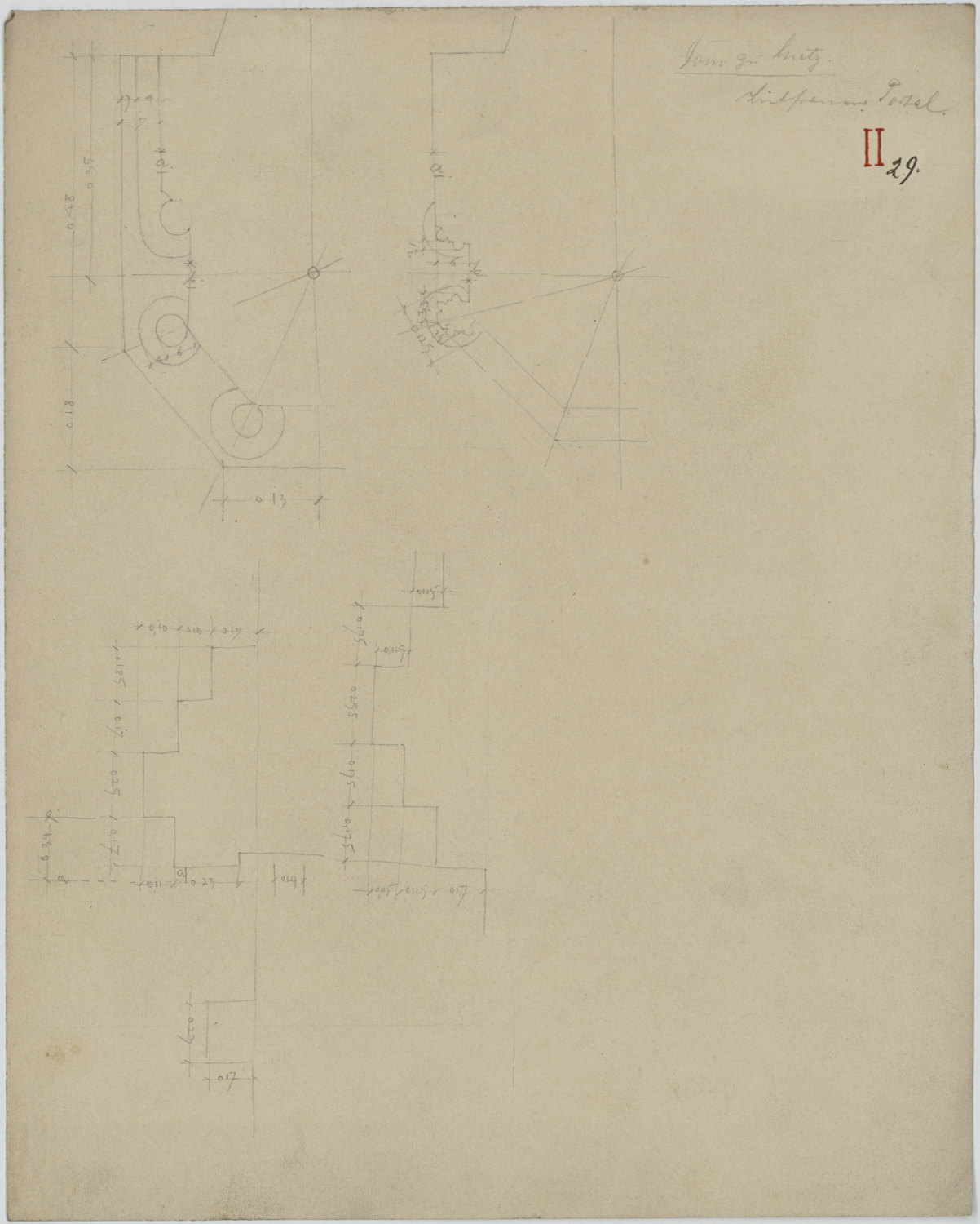 Portail de la Vierge, plans.