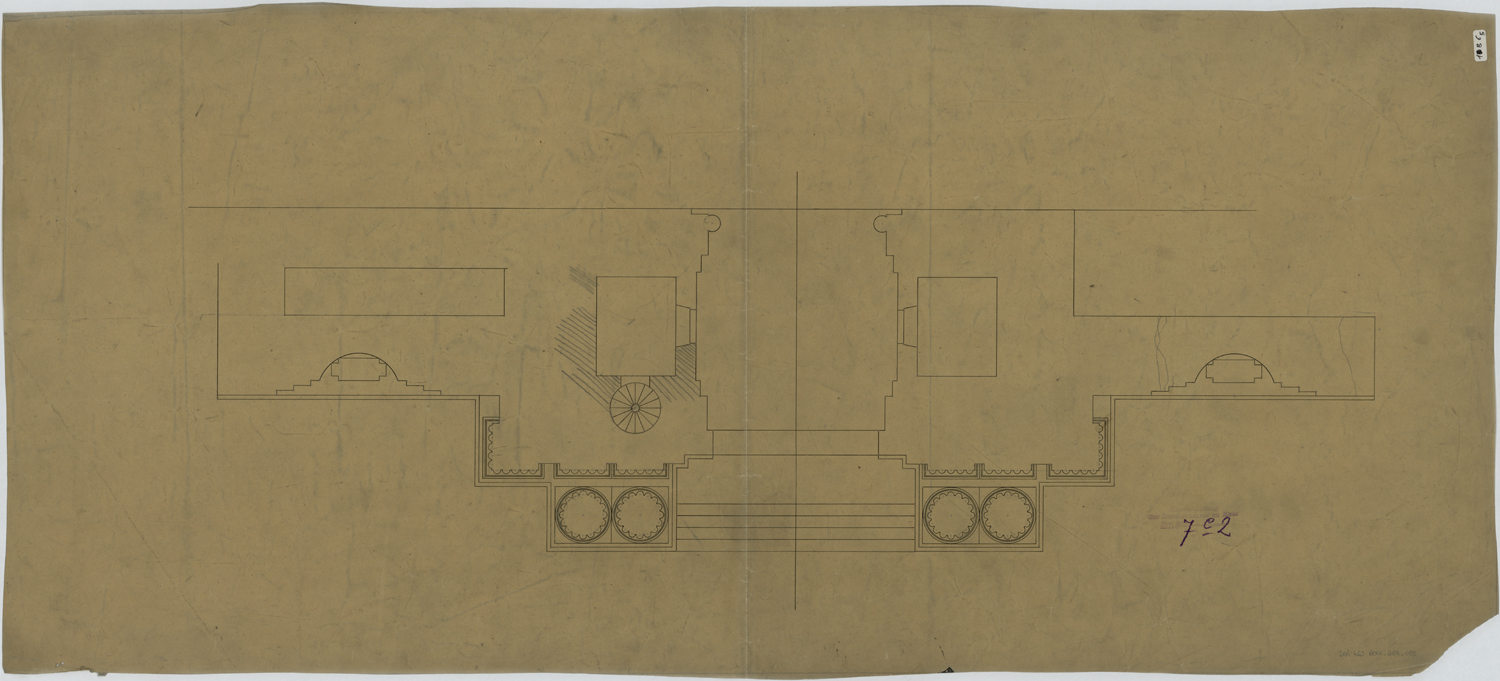 Plan du portail occidental de Blondel.