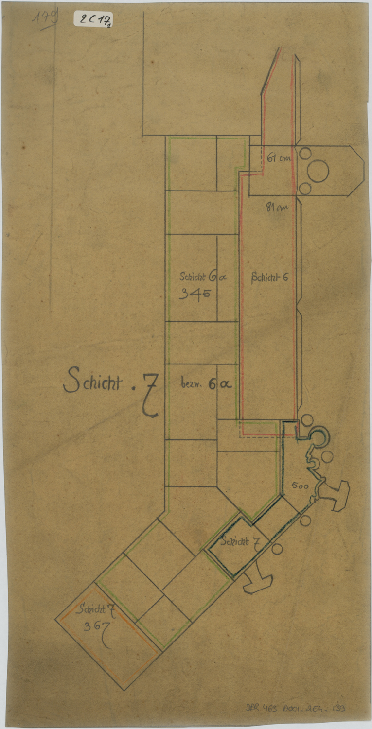 Grand Portail, plan des maçonneries.