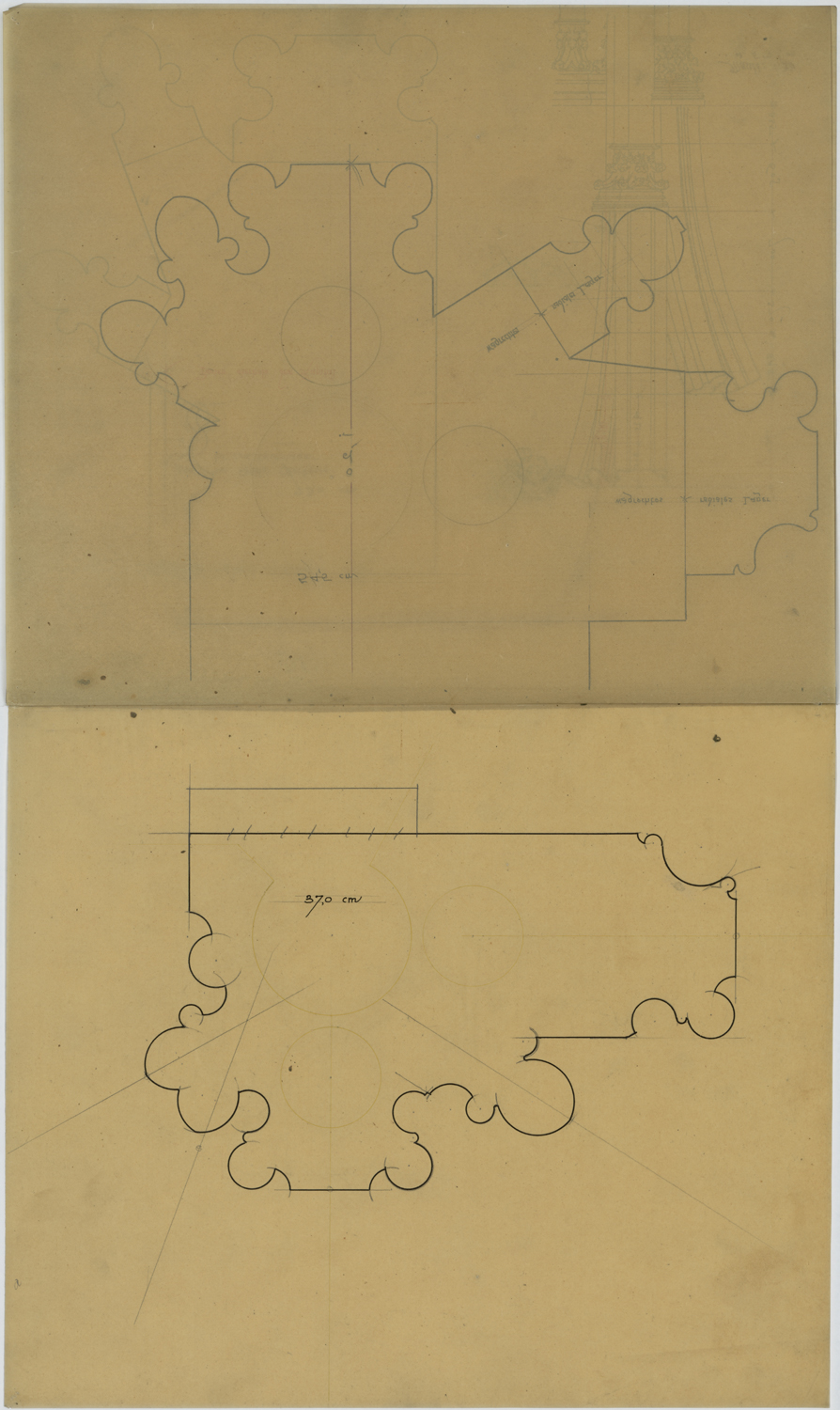 Grand Portail, plan des piliers.