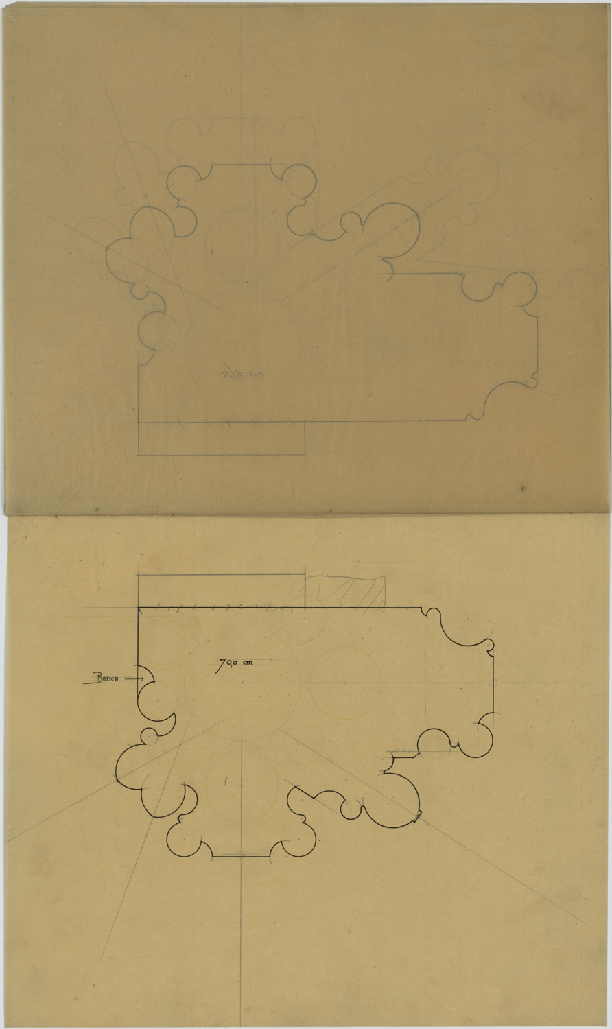 Grand Portail, plan des piliers.