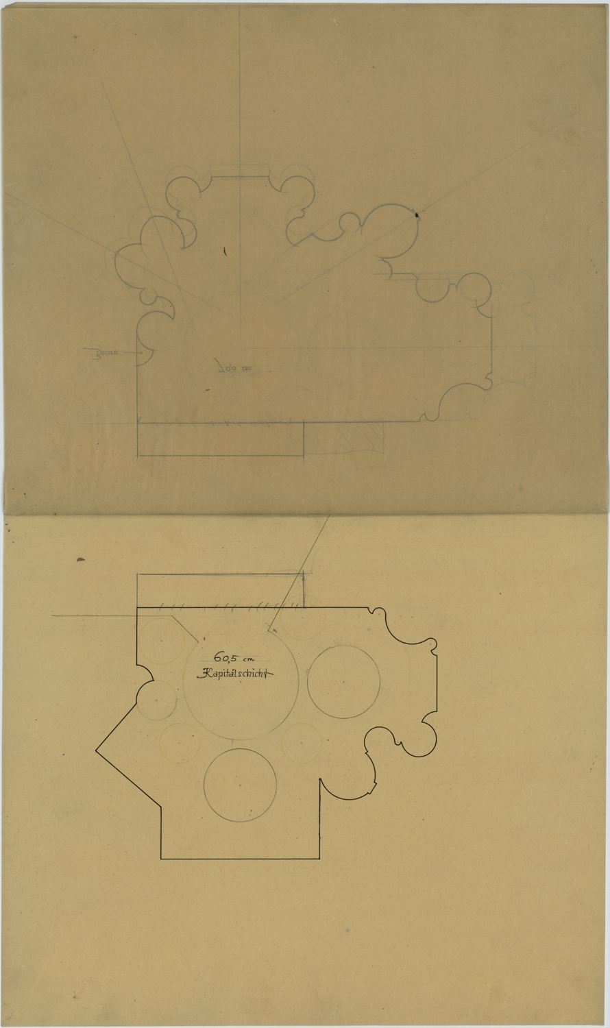 Grand Portail, plan des piliers.