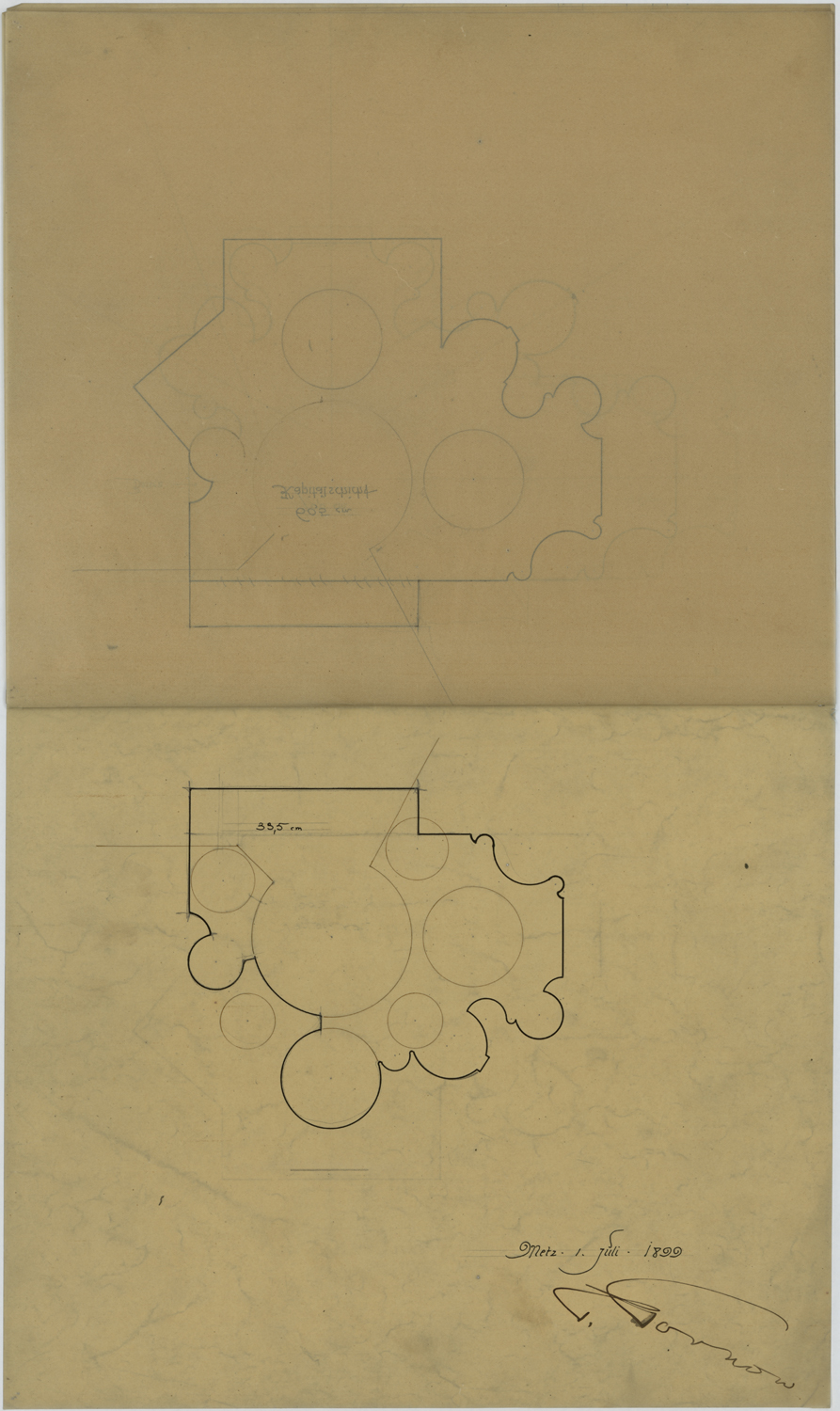 Grand Portail, plan des piliers.