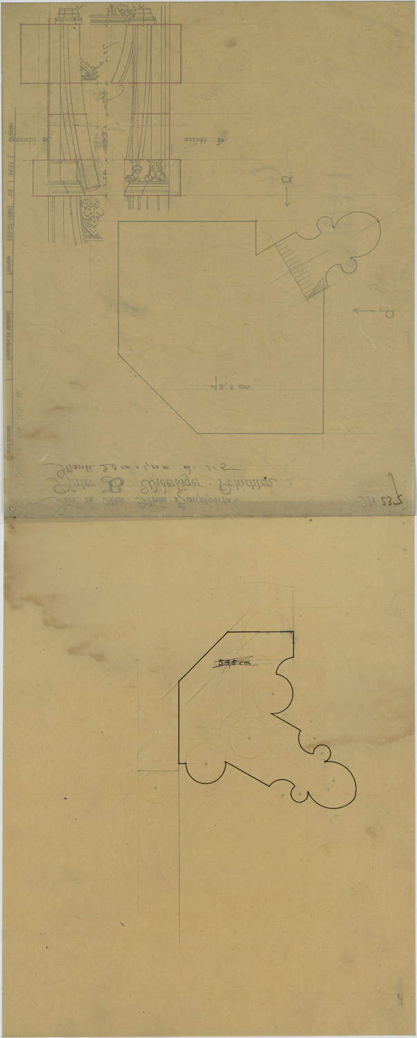 Grand Portail, plan des piliers.