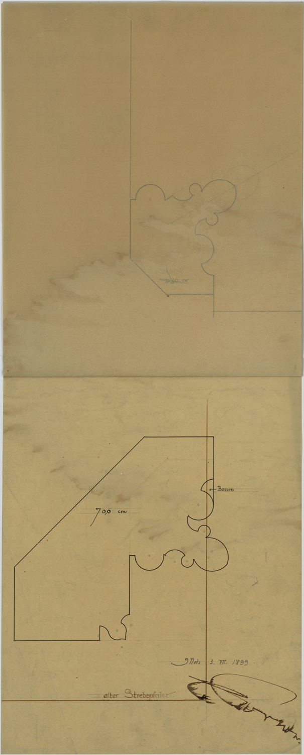 Grand Portail, plan des piliers.