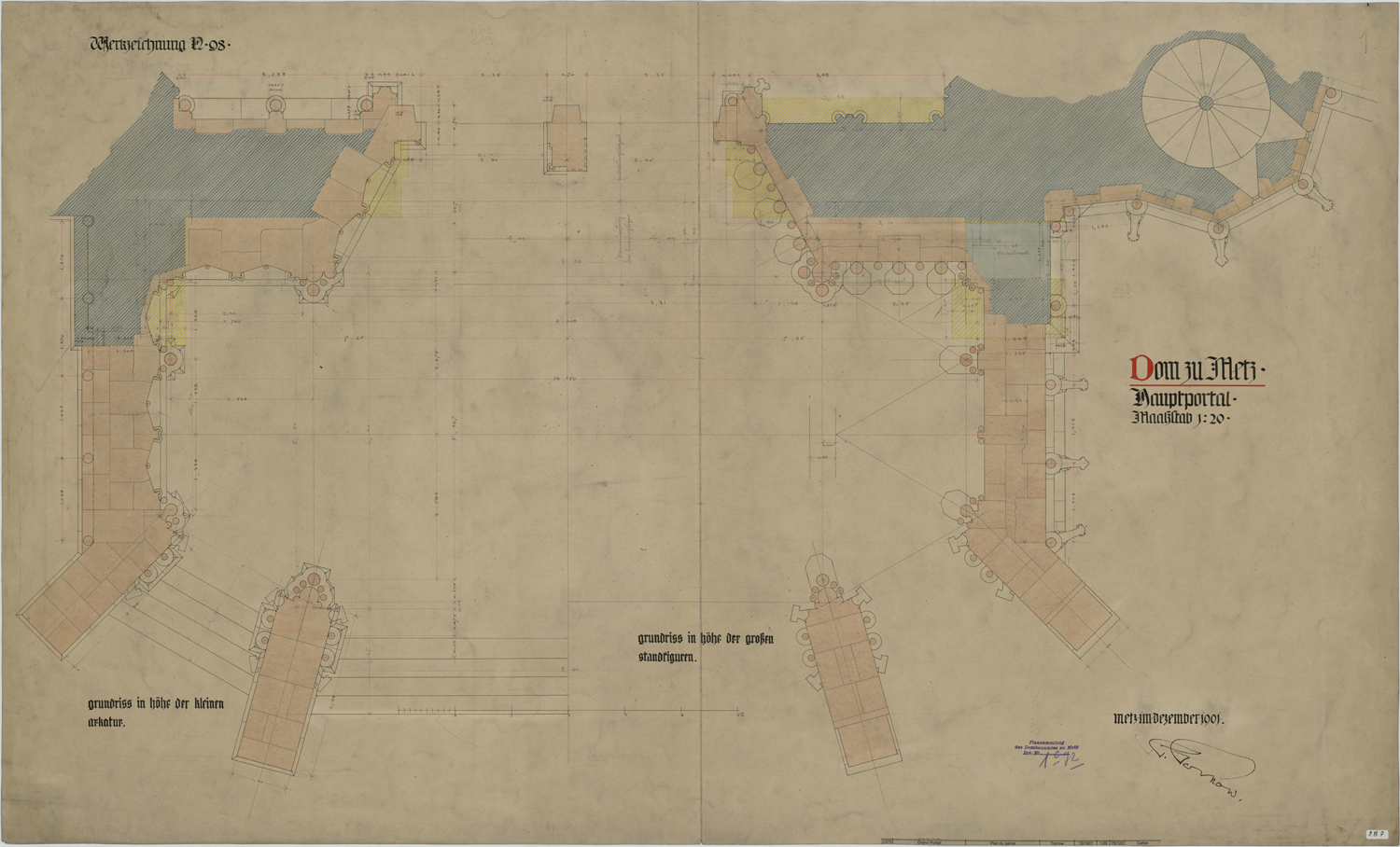 Grand Portail, plan du porche.