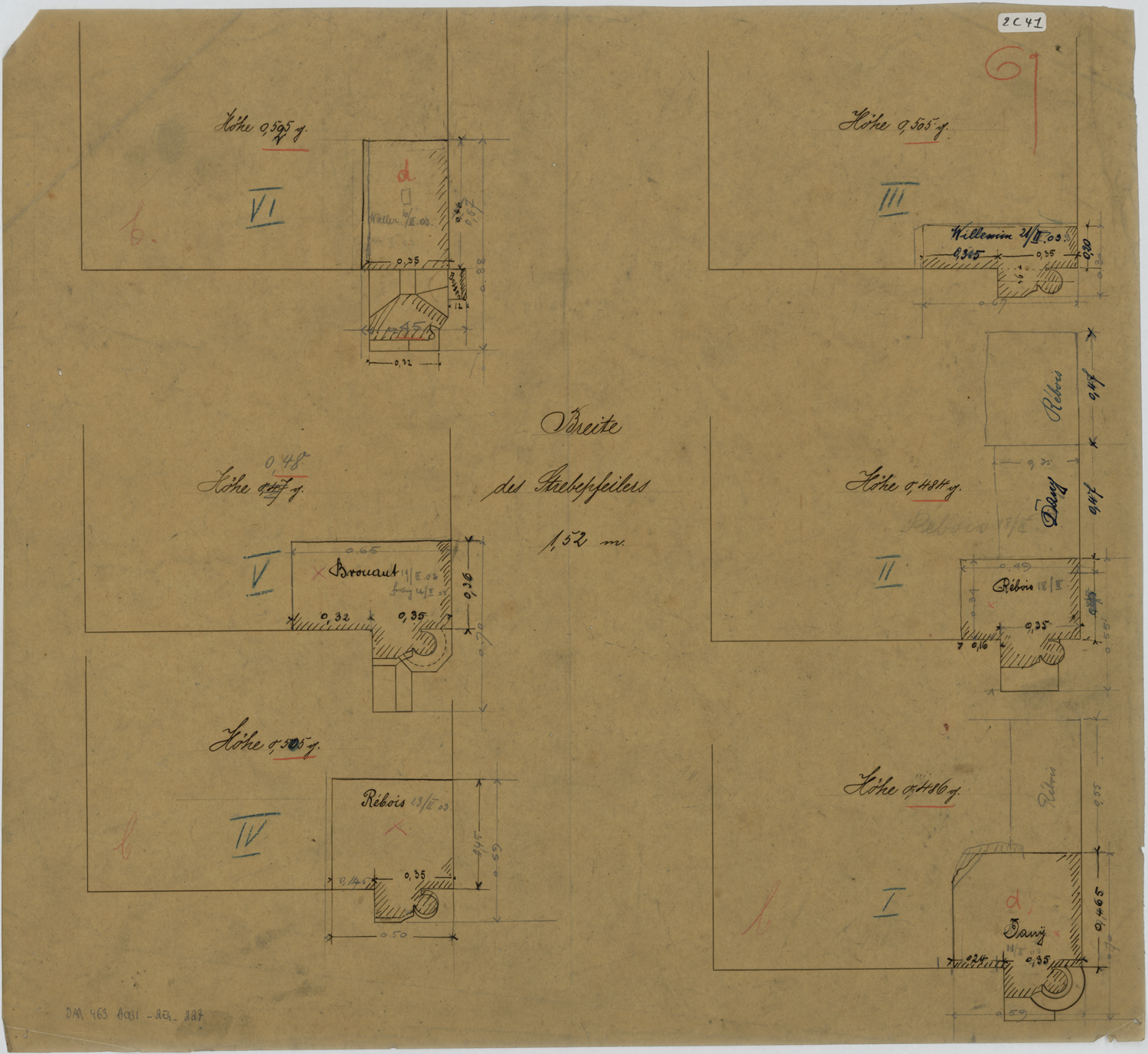 Grand Portail, six plans.