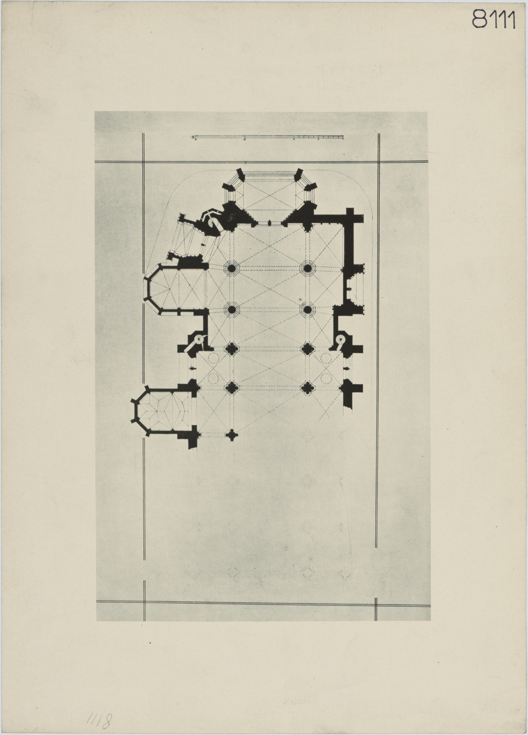 Plan de masse partiel de la nef.