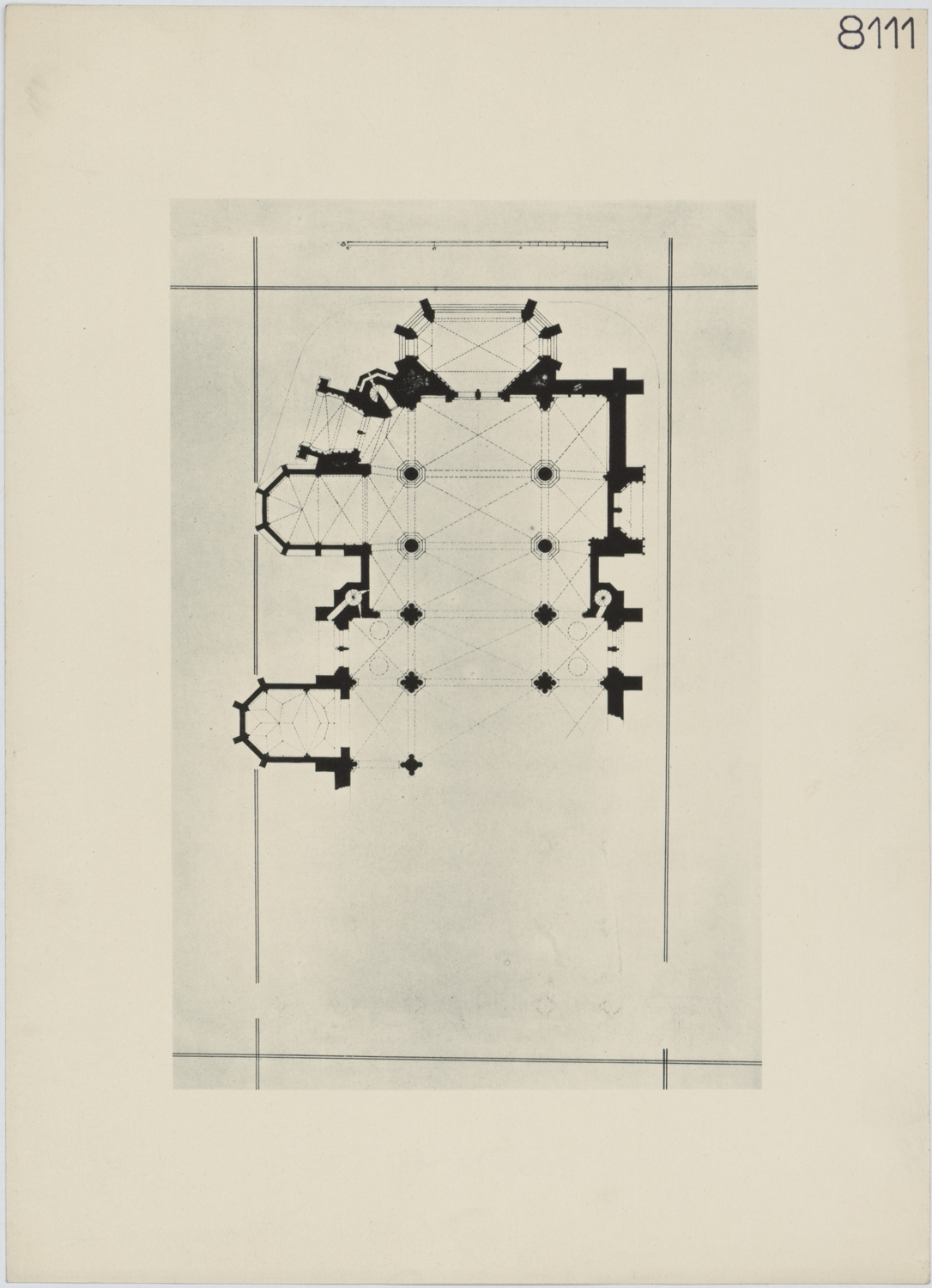 Plan de masse partiel de la nef.