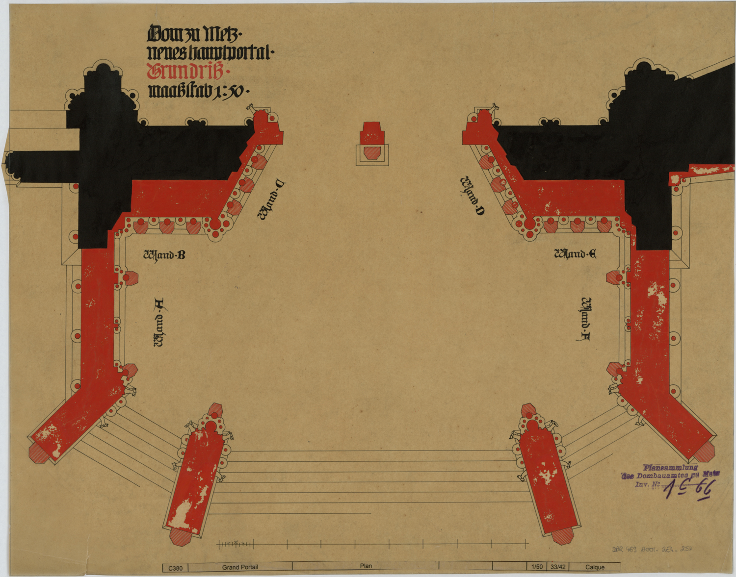 Portail principal, plan de masse.