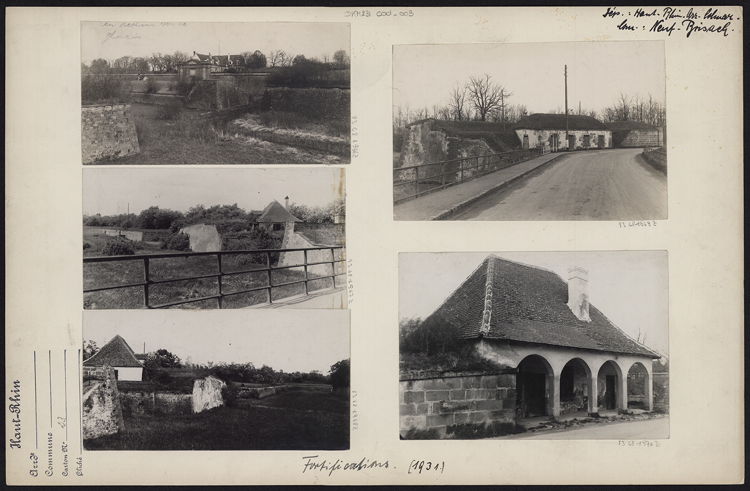 Vues d’ensemble depuis les fossés et depuis la porte de Belfort.