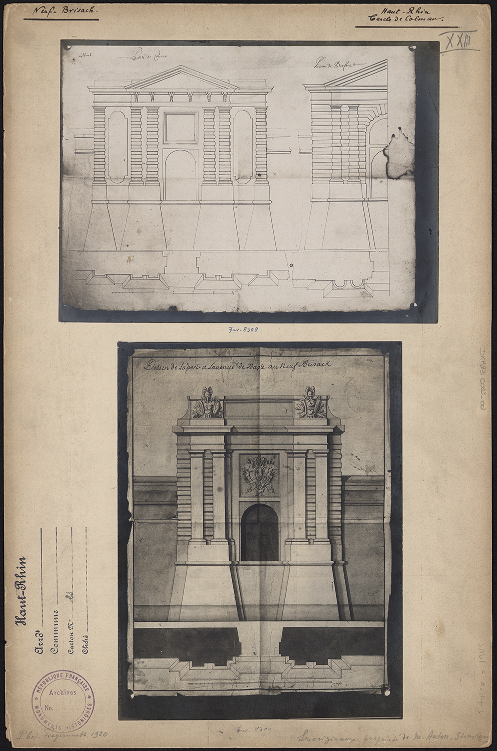 Plans de masse et élévations.