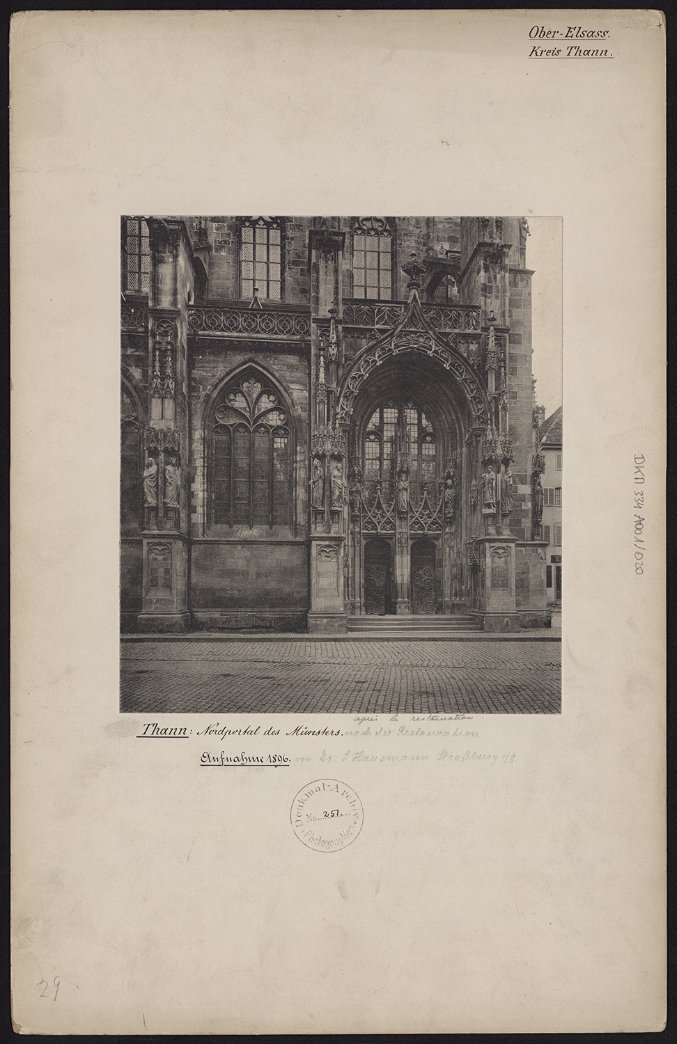 Vue d’ensemble du portail nord après restauration (1887-1891).