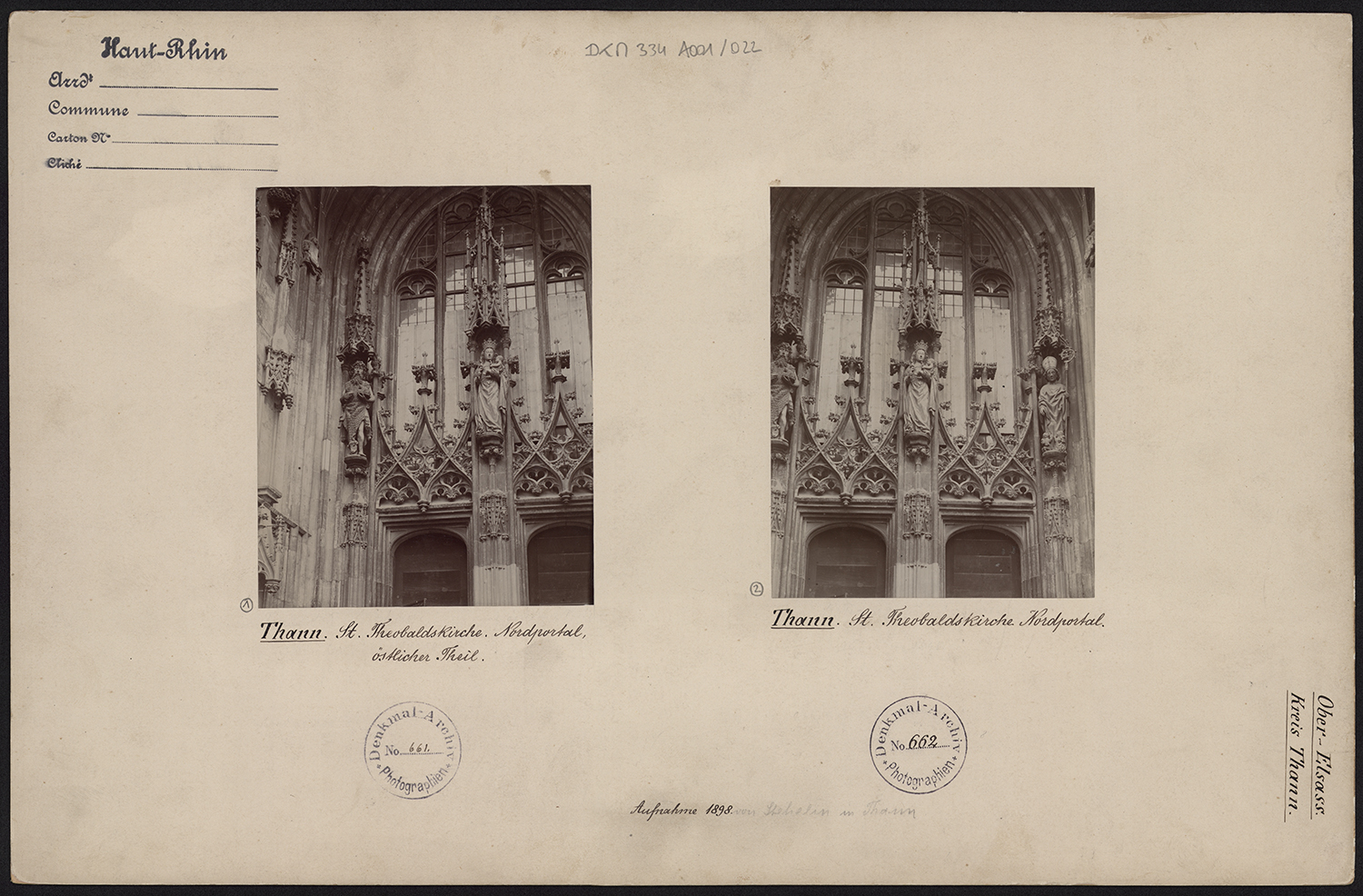 Vues de détail du portail nord après restauration (1887-1891).