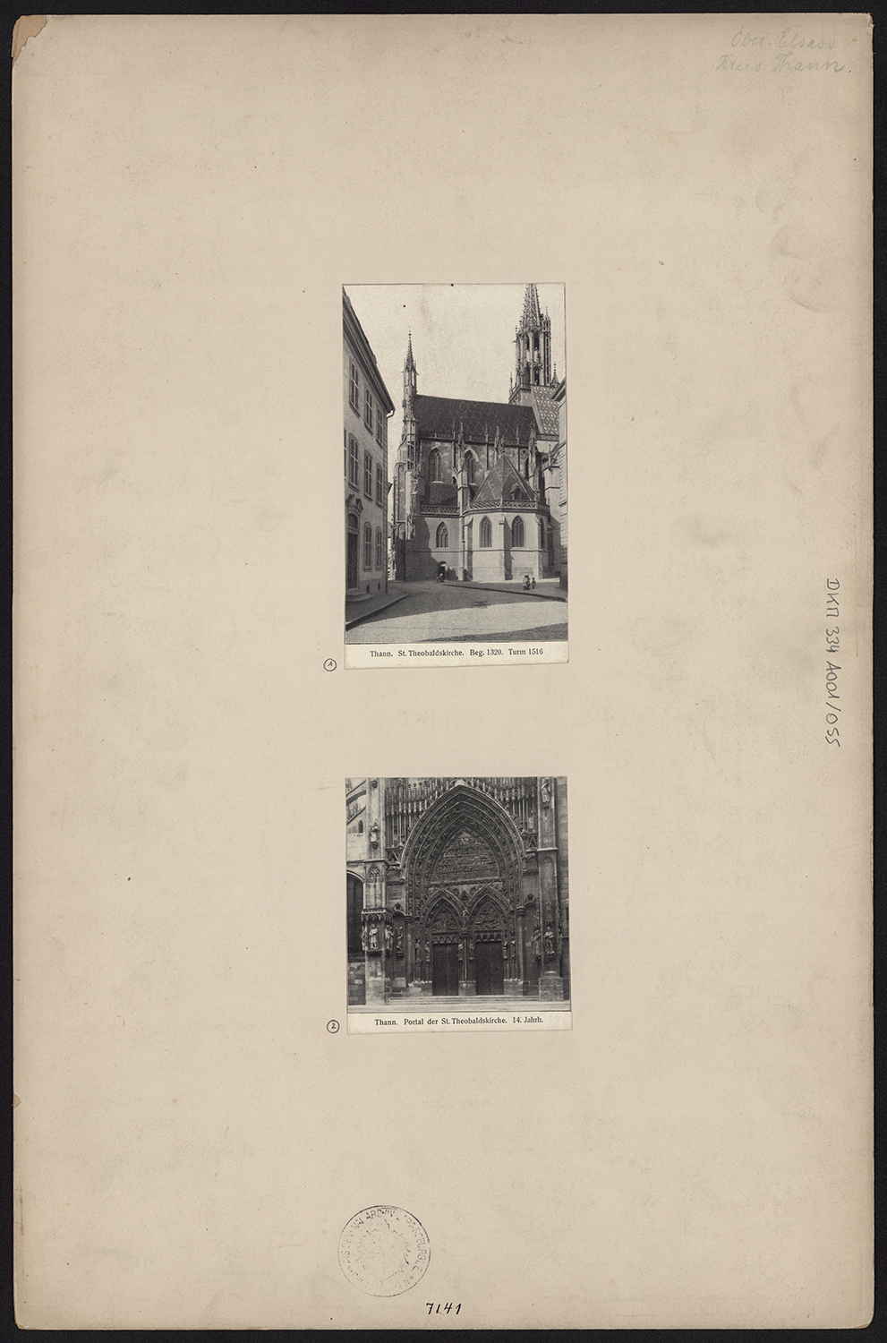 Vues d’ensemble de la façade sud et du portail occidental.
