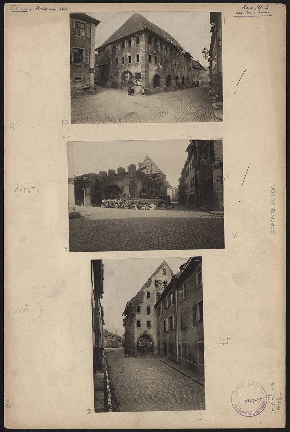 Dommages de guerre, vues d’ensemble avant et après destruction.