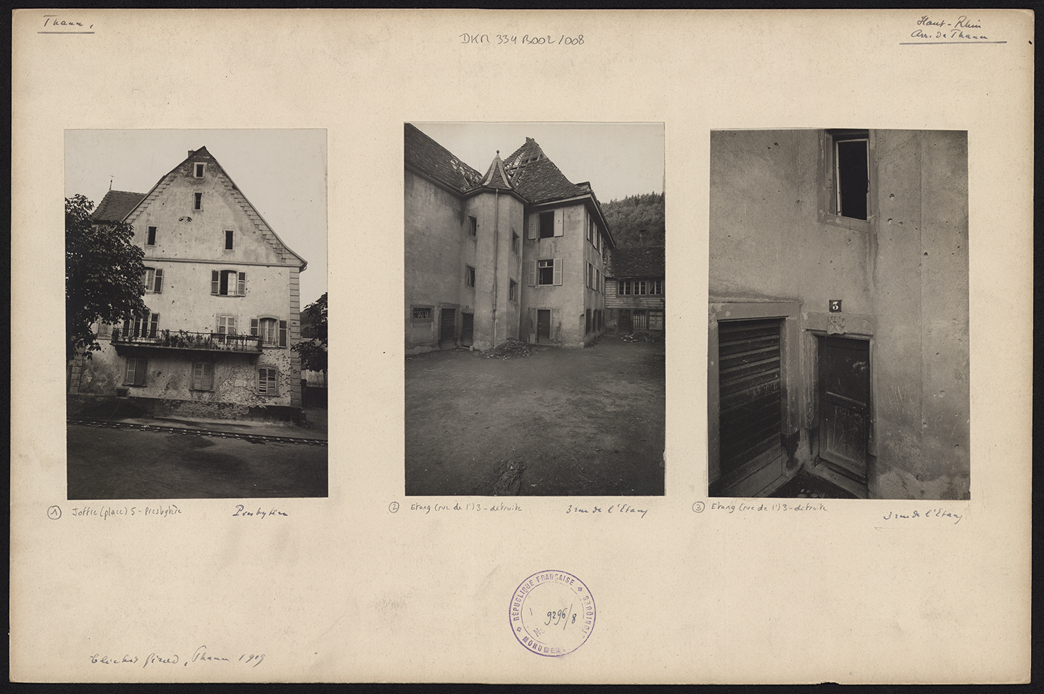 Dommages de guerre, vues d’ensemble.