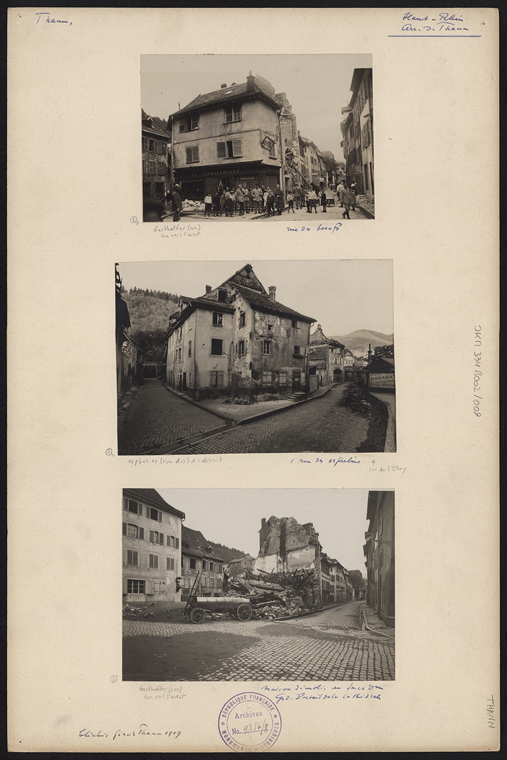 Dommages de guerre, vues d’ensemble.