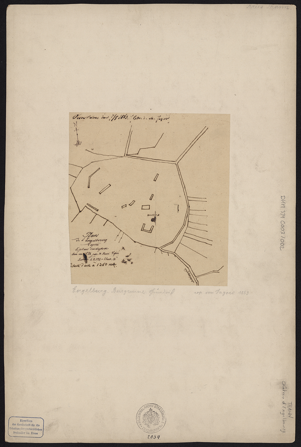 Plan de masse des ruines.