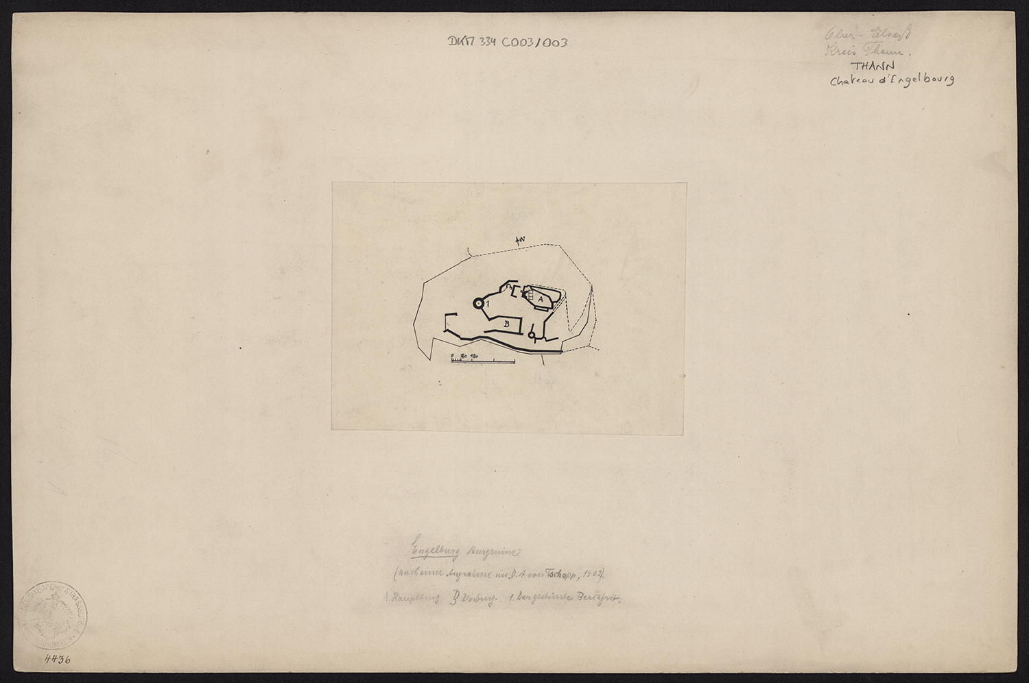Plan de masse des ruines.