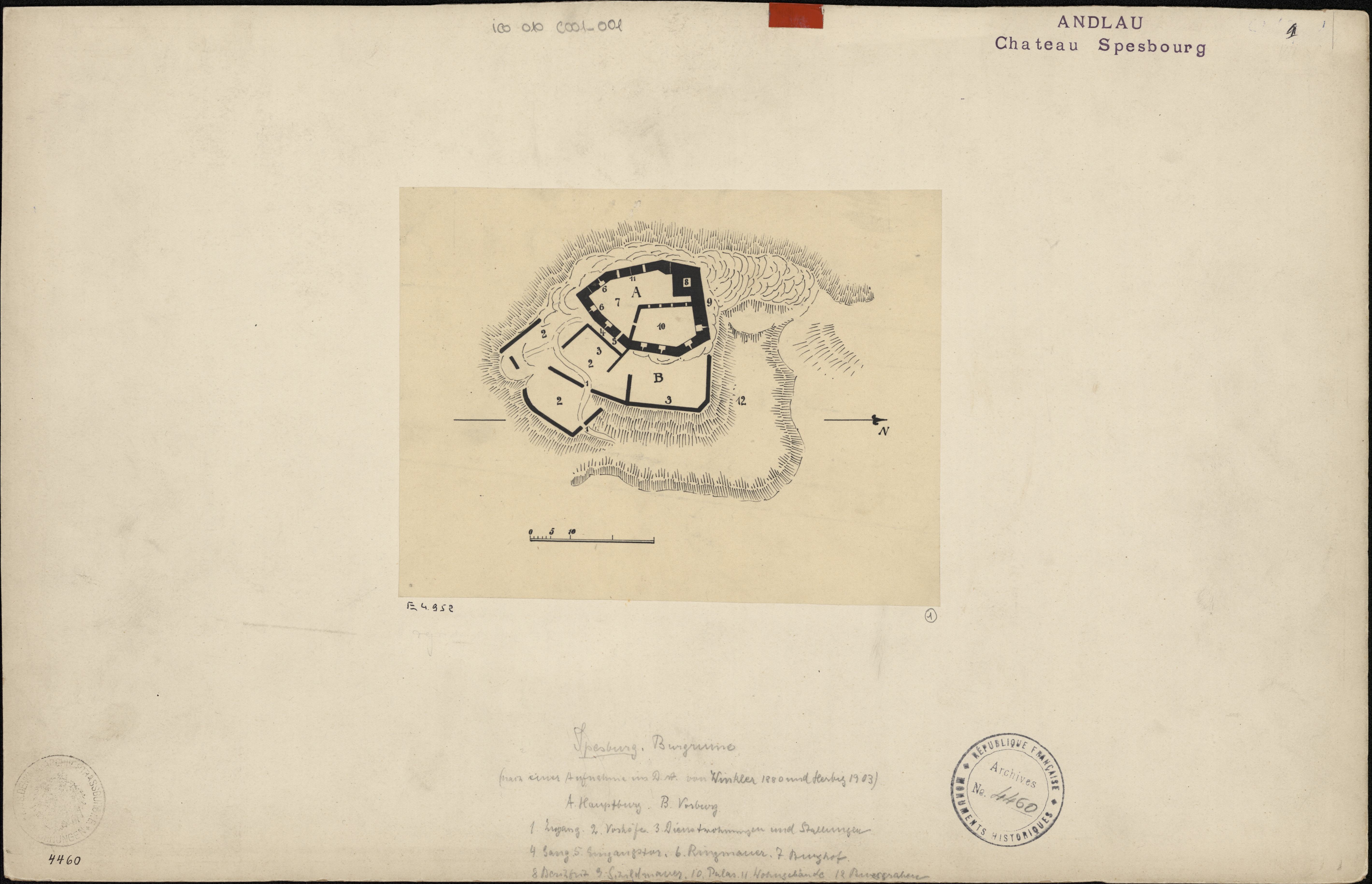 Plan d’ensemble du site castral.