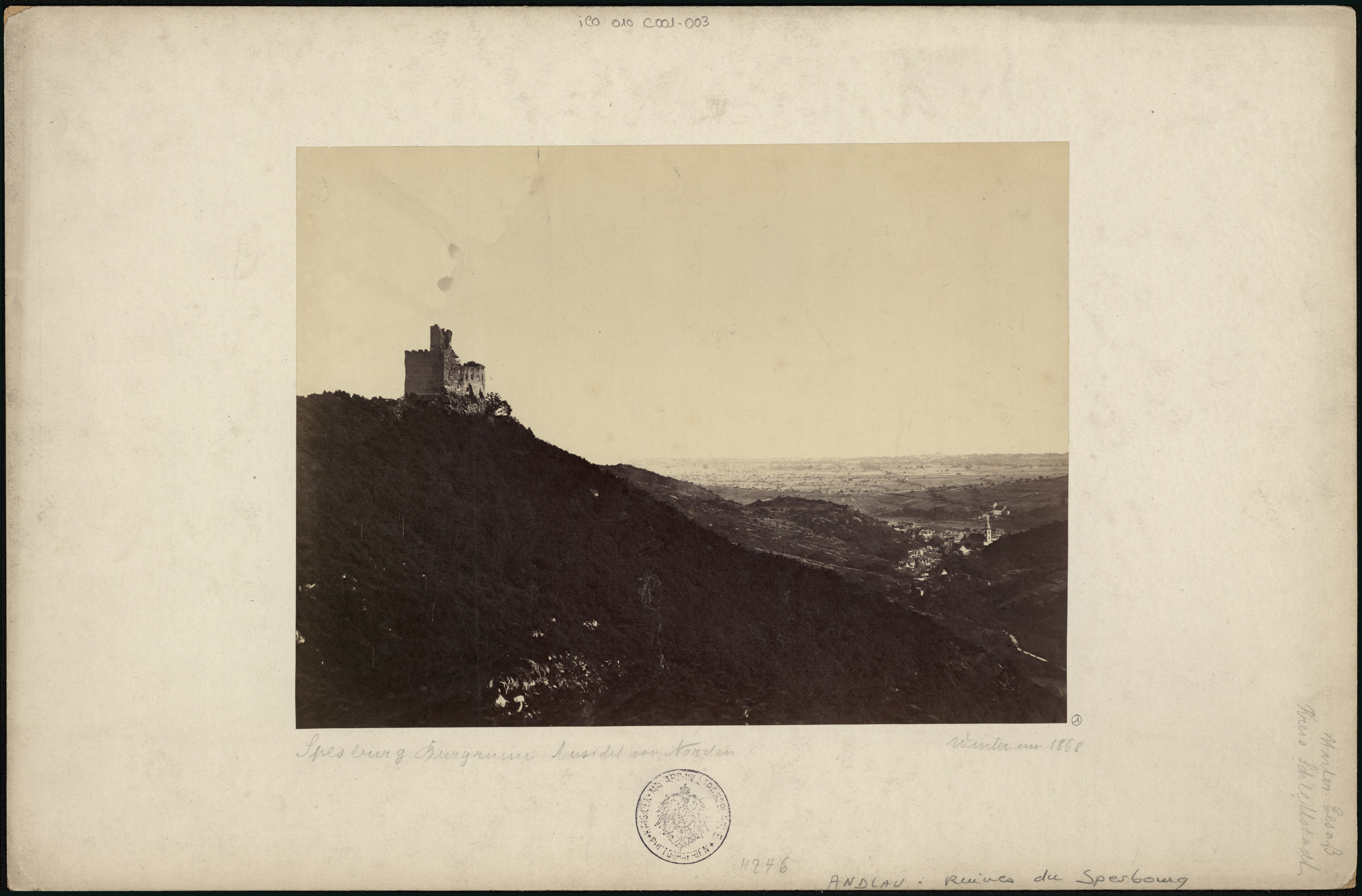 Vue d’ensemble des ruines du côté nord.