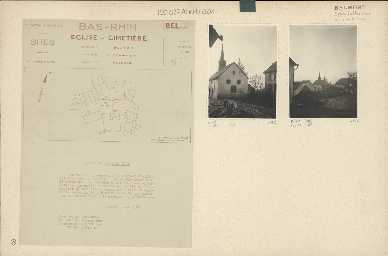 Plan de situation et vues d’ensemble de l’église.