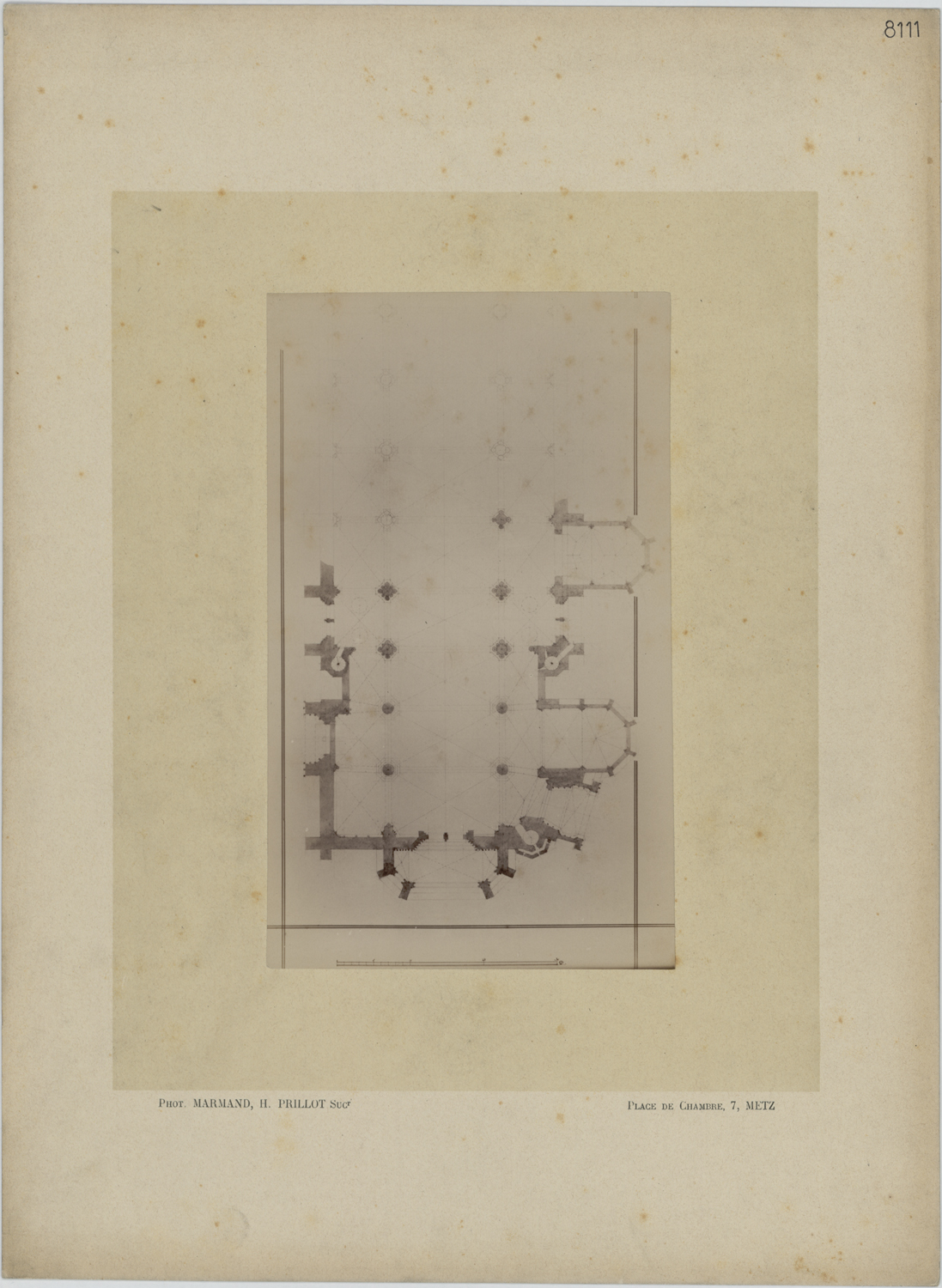 Plan de masse partiel de la nef.