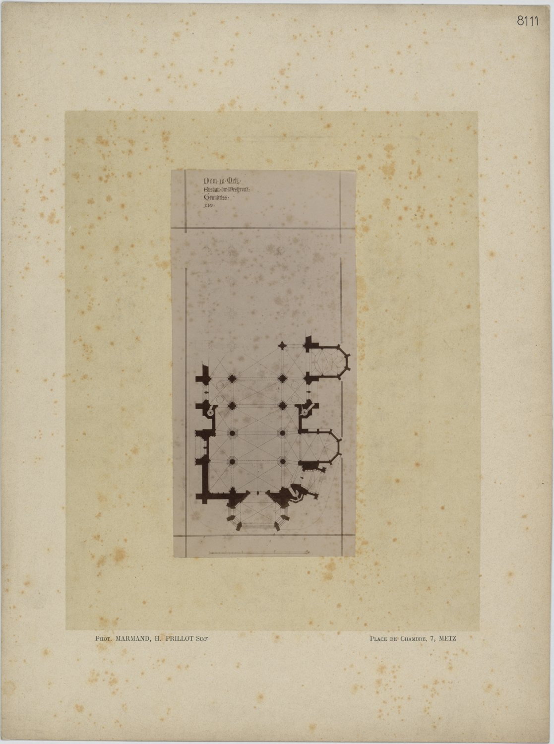 Plan de masse partiel de la nef.