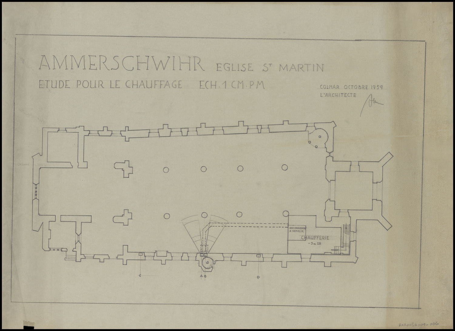 Projet d’installation du chauffage, plan de masse.