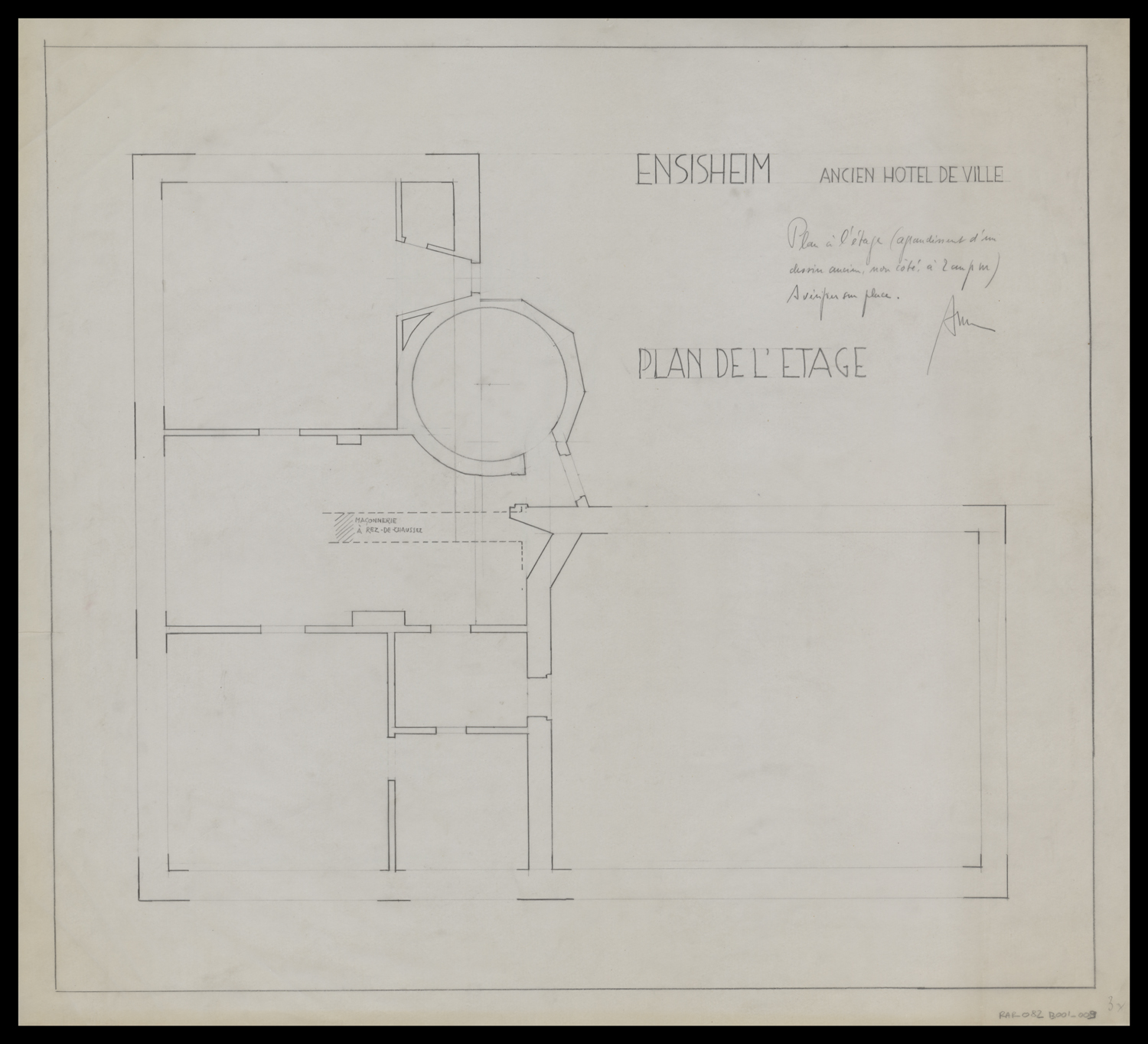 Plan de masse partiel de l’étage.