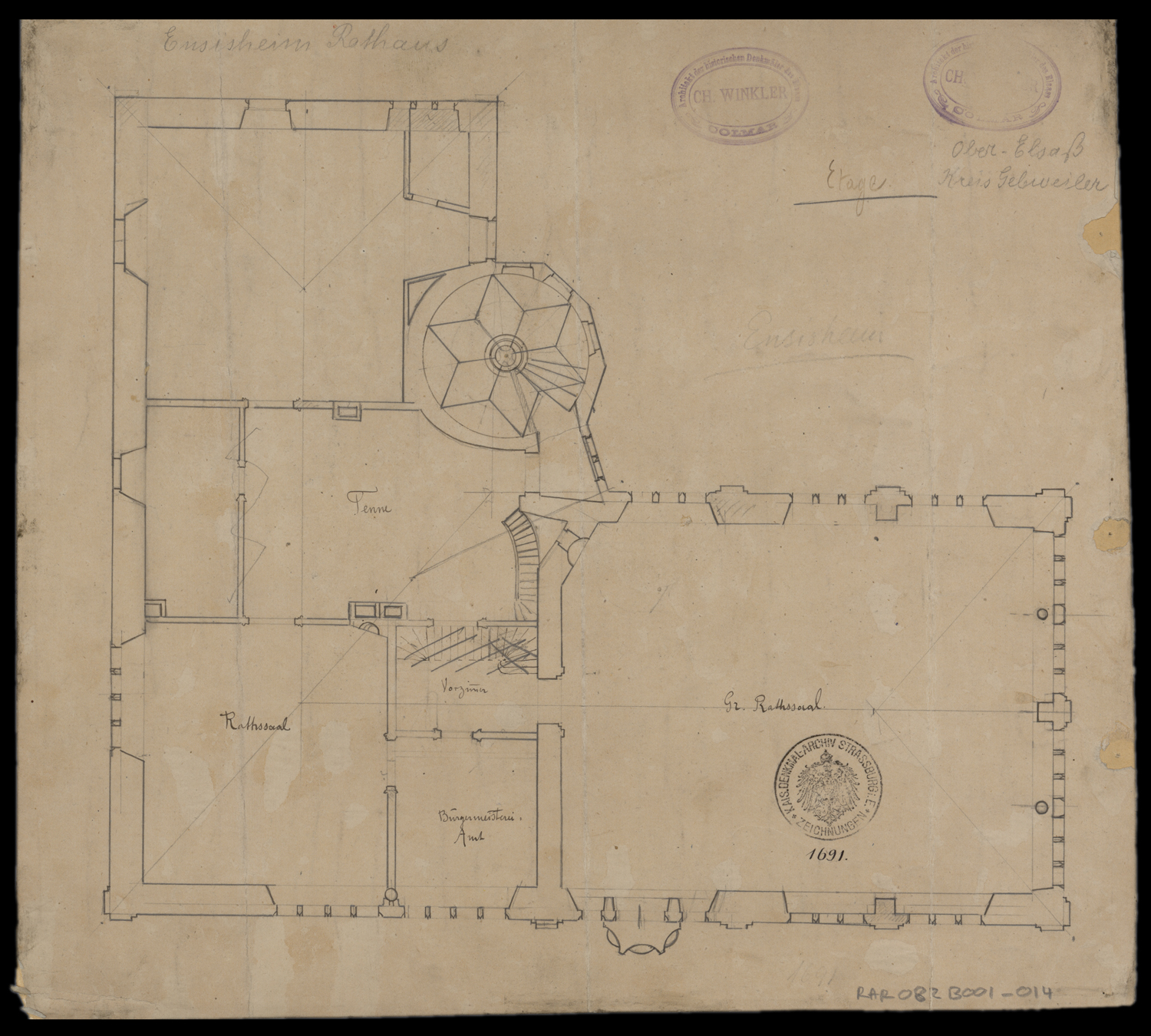 Plan de masse de l’étage.