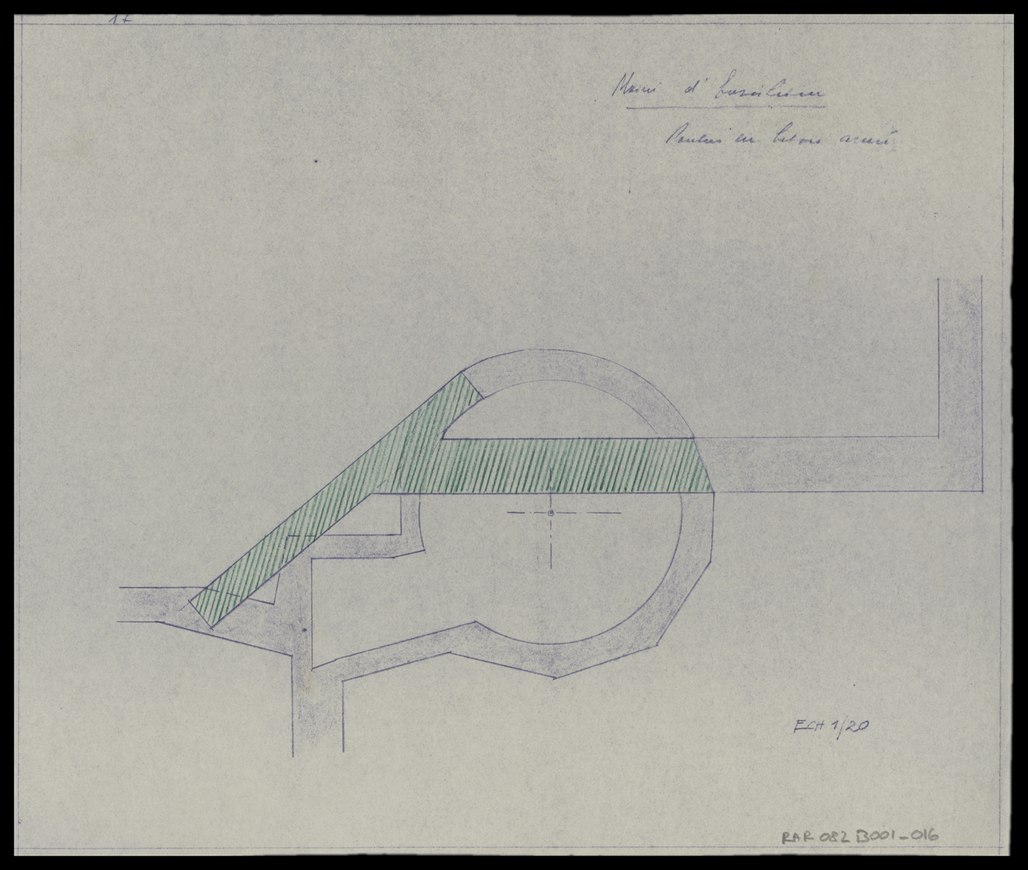 Travaux de consolidation de la tourelle d’escalier (?), plan de masse.