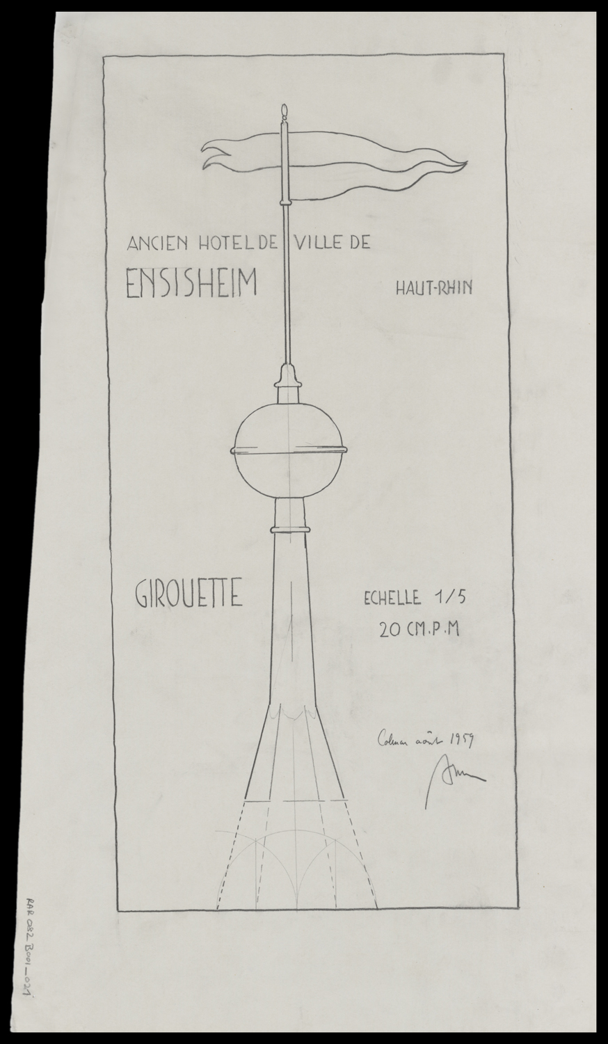 Elévation de la girouette.